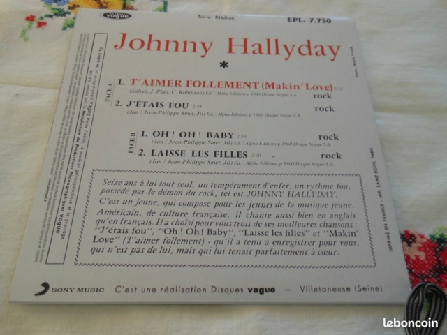 T’aimer follement ( EP 45 TOURS )( TOUTES LES EDITIONS )( 1960 - 2019 ) - Page 2 Fb826c10