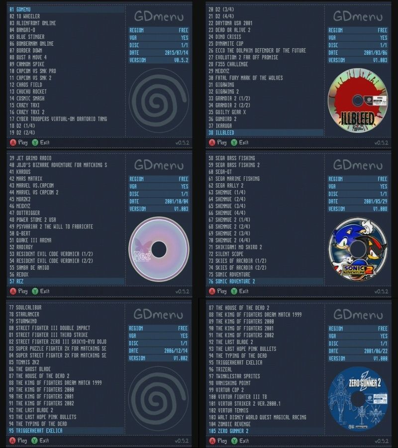 [VDS] Dreamcast avec GDEMU neuf Liste_10