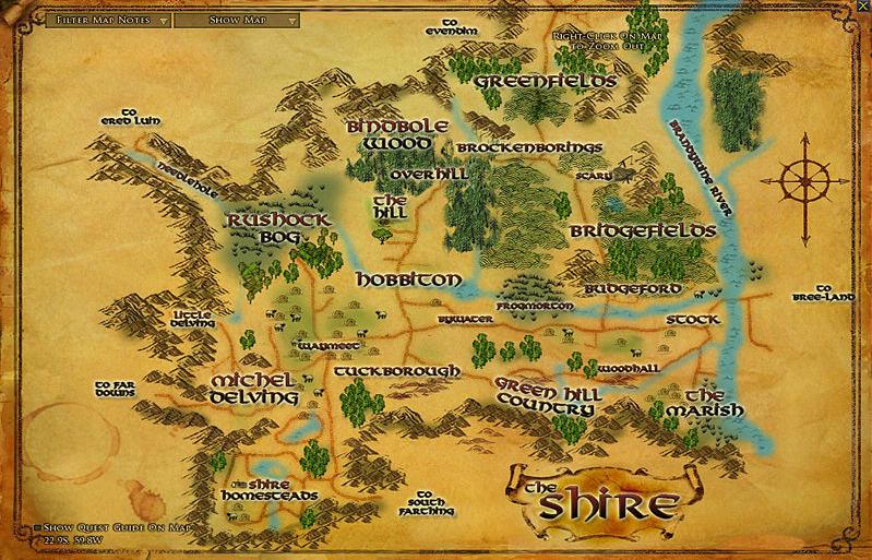 lotro - LotRo Haritaları Shire10