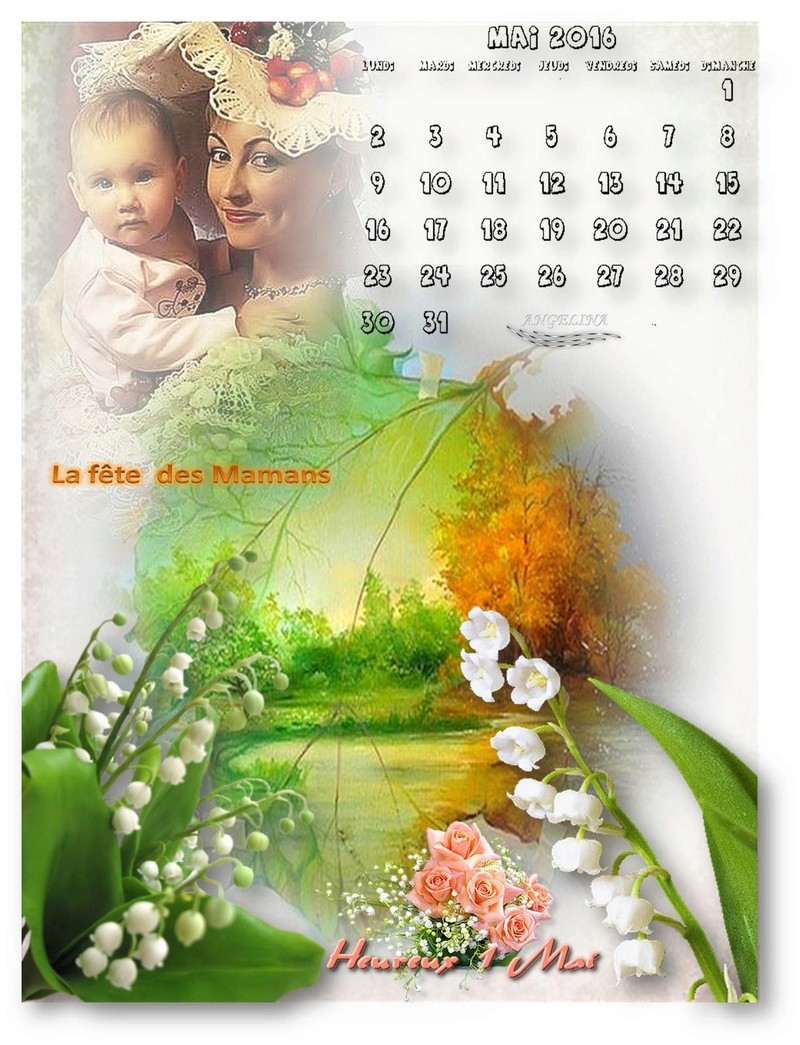 CALENDRIERS ORIGINAUX DES MOIS DE L ANNEE PAR ORDRE ALPHABETIQUE - Page 30 Mai_d810