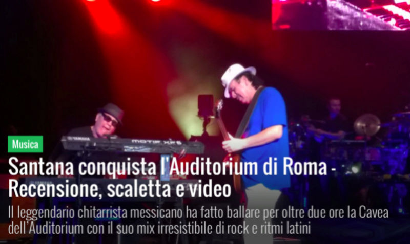 Carlos Santana a Roma Scherm10