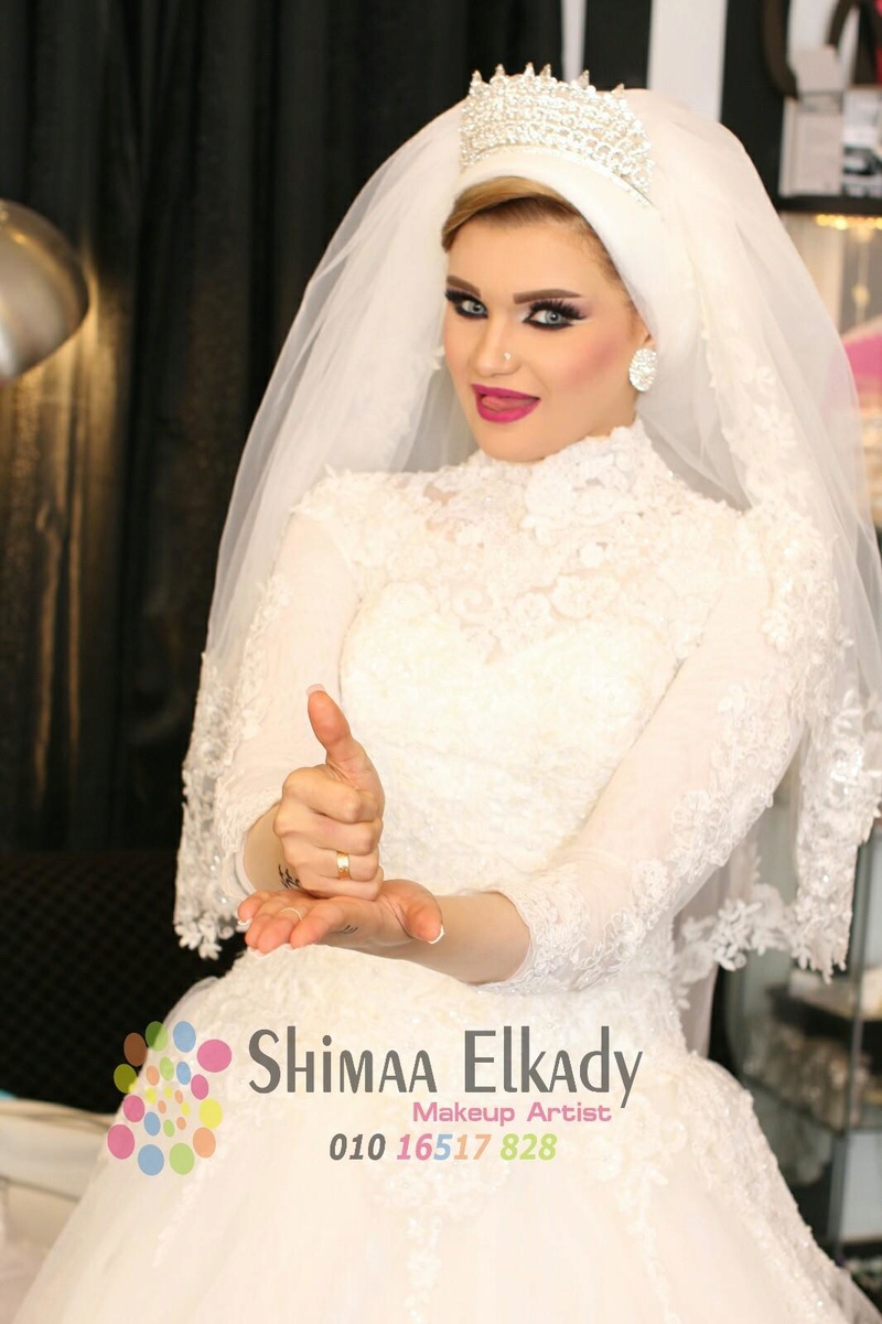 مكياج و لفات طرح للعروسة مع خبيرة التجميل شيماء القاضي 2016 13962910