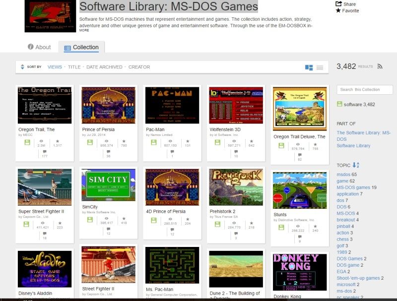 900 لعبة في هذا الموقع حمل ما تشاء Software Library: MS-DOS Games Oi10