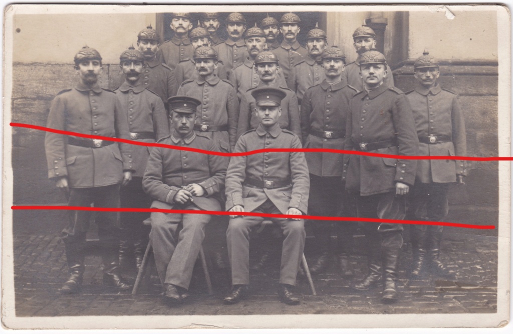 (E) Photo groupe de soldats allemands âgés avec casque en tôle Inkedi35