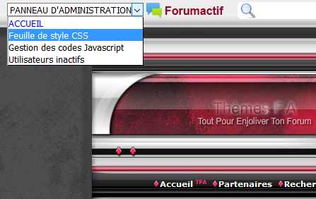 Créer lien direct vers page spécifique du panneau d'admistration Tfaacp10