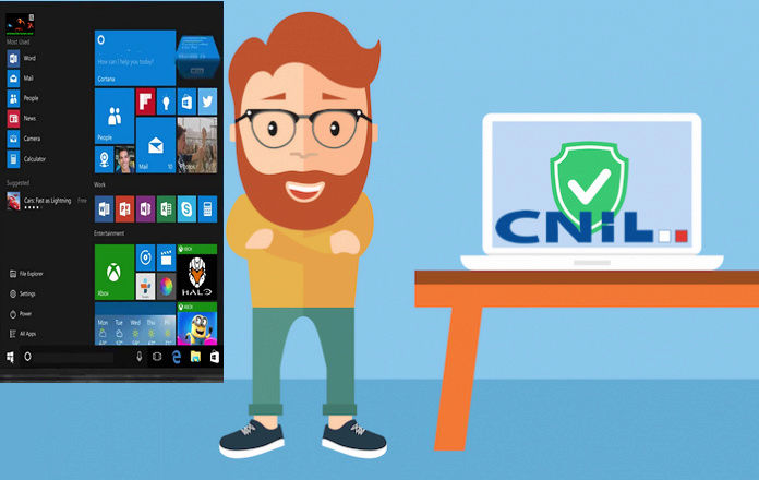 la Cnil met en demeure Microsoft  au sujet de Windows 10 et sa politique de vie privée Cnil10