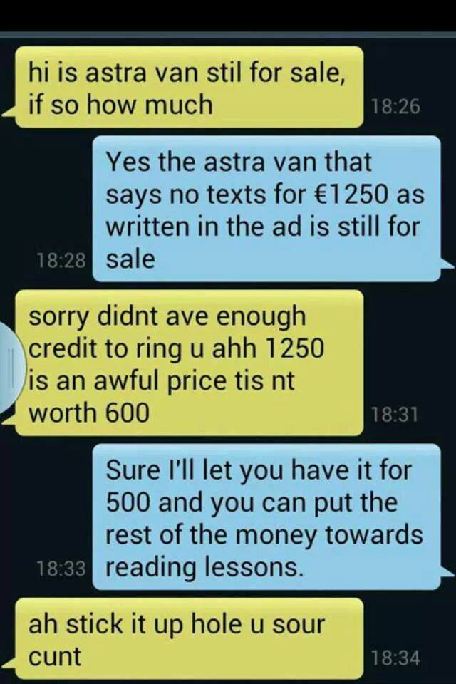 Selling a car Irish style. 1422_310