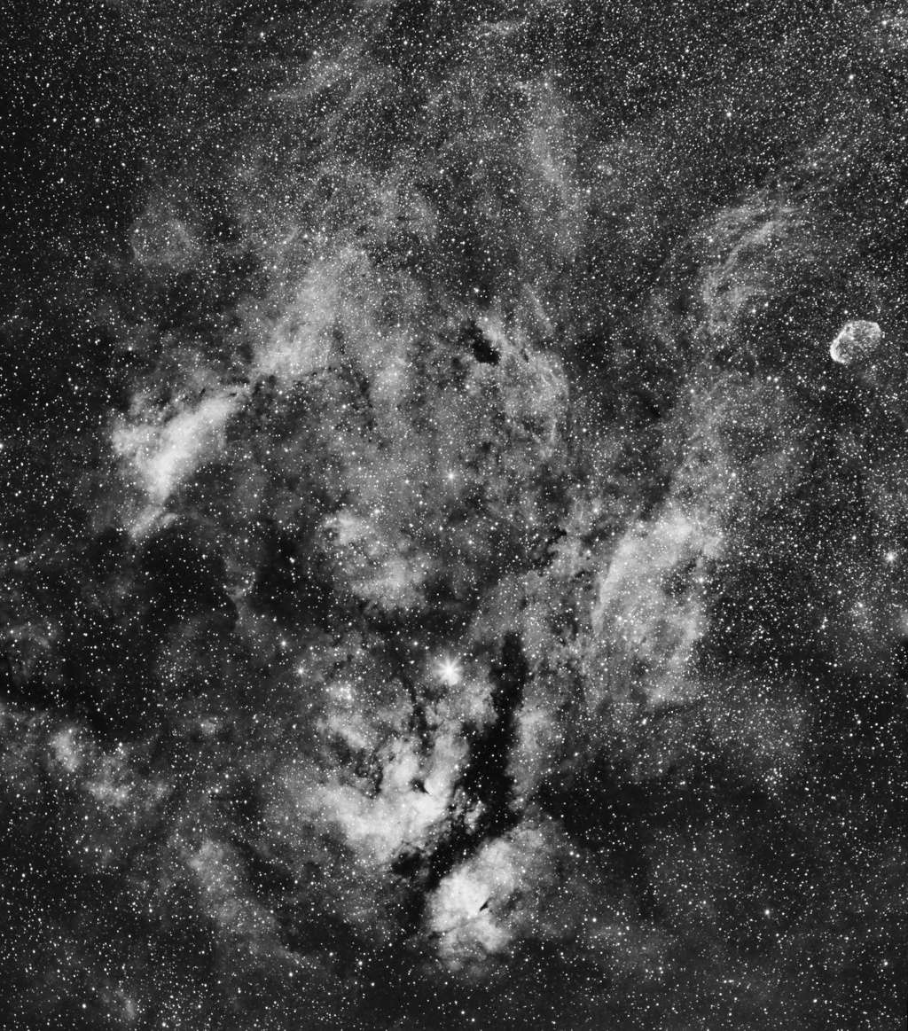 IC1318 et le croissant Ic131814
