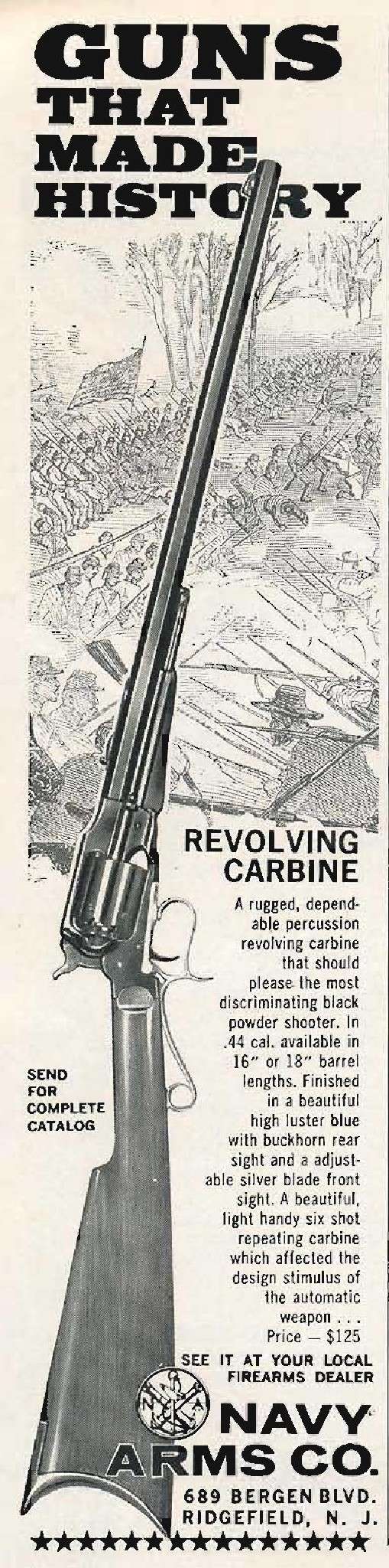 publicités pour navy Arms Co - 1962 Pub_na10