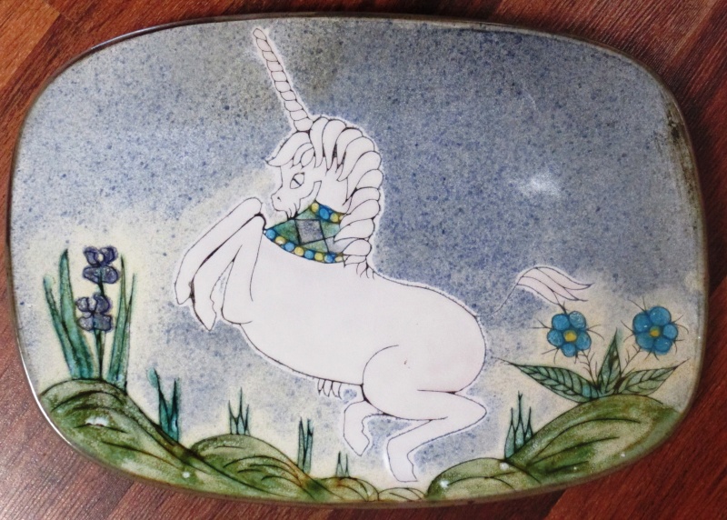 Chelsea style Unicorn platter...Audrey Durnan 00210