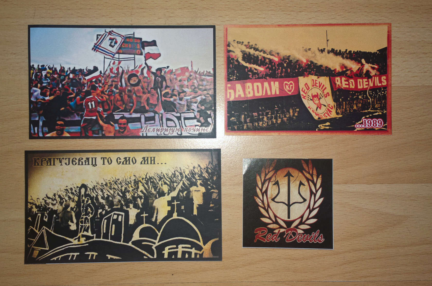 Radnički Kragujevac Red Devils 14 x Serbian Ultras Stickers