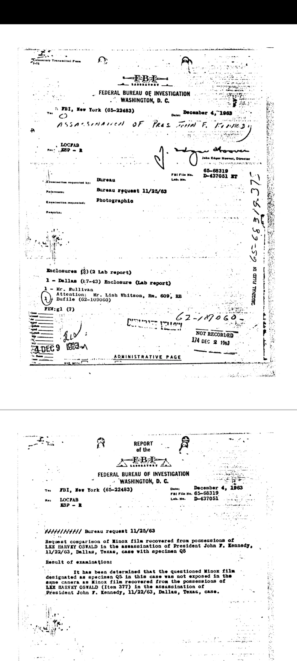 oswald  https - reopenkennedycase forumotion net - Lee Harvey Oswald FBI 65 Espionage File by Malcolm Blunt Scree562