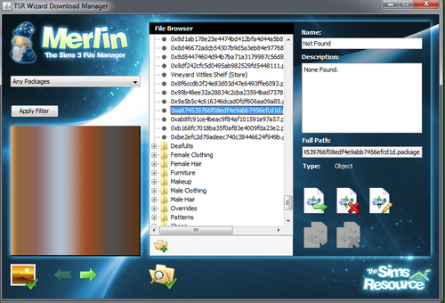 Package files showing "brown stripes" picture in Merlin tool.  Tumblr10