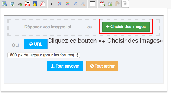 Ajout d'images dans vos messages sur le forum Captur10