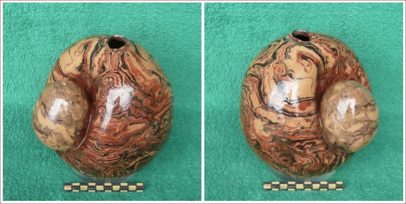 Vase boule+œuf - terres mêlées - signée AAR - à identifier Vase_410