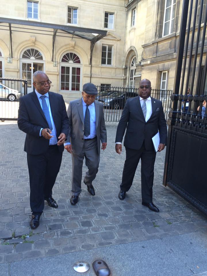 Le Président du Rassemblement, S.E Etienne Tshisekedi, accompagné par des membres du Conseil des Sages de l’Opposition, en consultation au Quai d’Orsay, à Paris 13697110