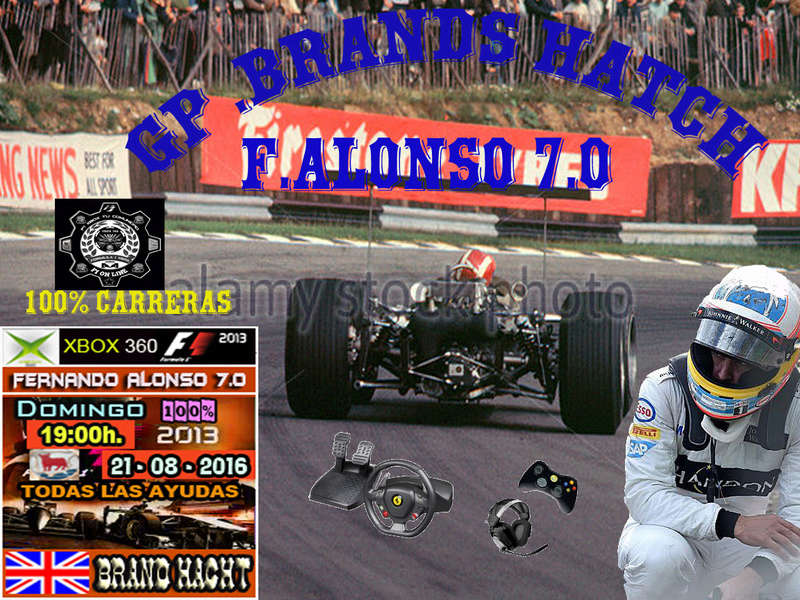 F1 2013 - XBOX 360 / CTO FERNANDO ALONSO 7.0 - F1 XBOX / CONFIRMACIÓN DE ASISTENCIA / TODAS LAS AYUDAS / G P. BRANDS  HATCH  / DOMINGO 21 DE AGOSTO DE 2016 - 19:00 Horas Brands17
