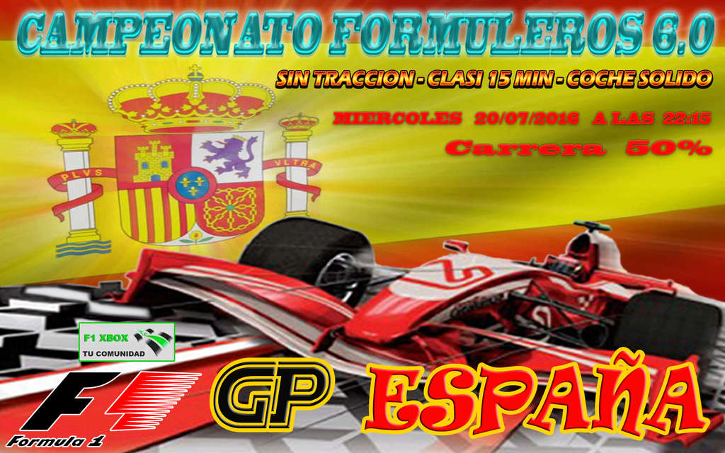 F1 2013 - XBOX 360 / CTO. FORMULEROS 6.0 - F1 XBOX / 8ª CARRERA / CONFIRMACIÓN DE ASISTENCIA AL GRAN PREMIO DE ESPAÑA / MIÉRCOLES 20-07-2016 A LAS 22:15 HORAS Espayi11