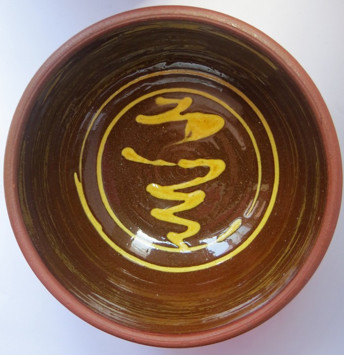 Slipware bowl,Cross mark - Margaret Leach? Richard Godfrey? Taena Pottery?  Img_4721