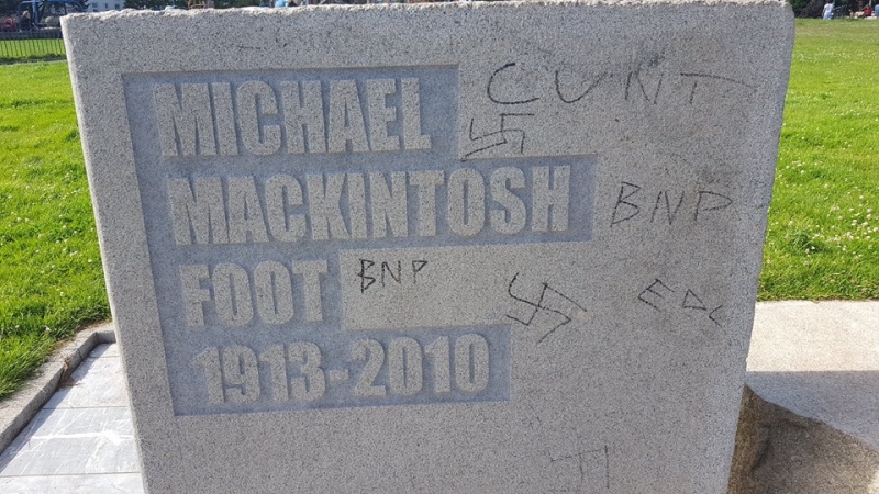 Michael Foot Memorial Vandalised Foot_m10