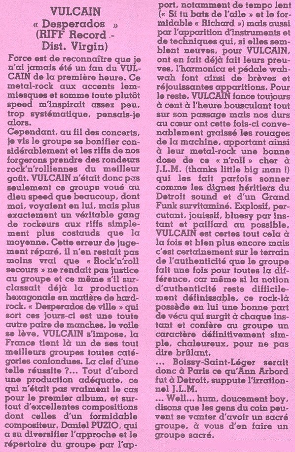 Vulcain - 1985 - Desperados 2010