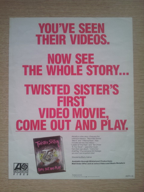 Twisted Sister - 1985 - Come out and play 6011