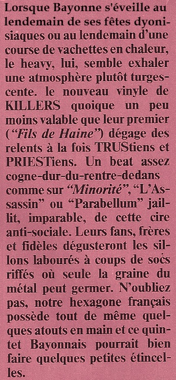 K i l l e r s - 1986 - Danger de vie C3710