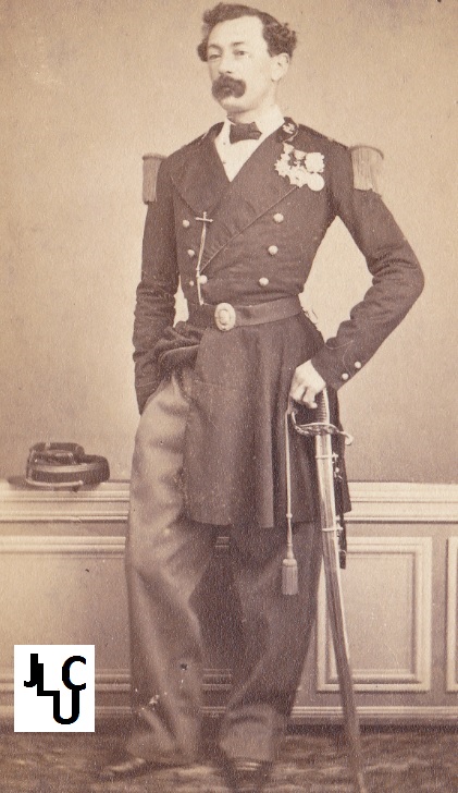 Tenues de l'Infanterie de Marine, Second Empire, par la photographie. Officiers Art00130
