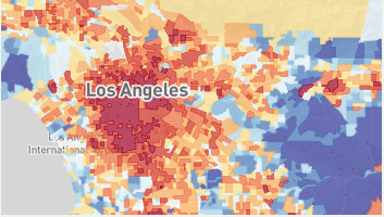 EVERY NEIGHBORHOOD IN AMERICA MAPPED TO SHOW RISK LEVELS OF LEAD CONTAMINATION IN THE WATER SUPPLY Americ16