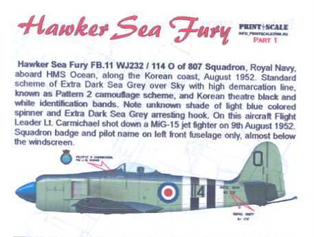1/48 Hawker Sea Fury Fil Rouge 2016 Trumpeter Ps480110