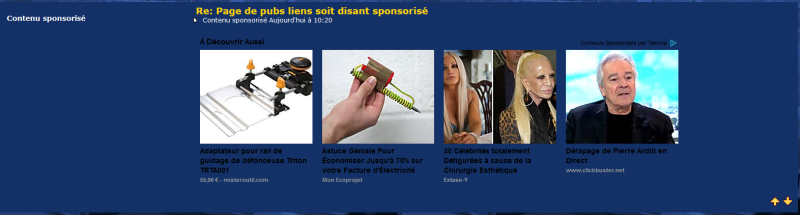 Page de pubs liens soit disant sponsorisé Captur10