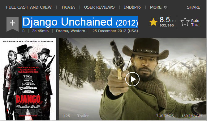 فيلم الدراما والويسترون الرهيب Django Unchained 2012.720p.BluRay مترجم بنسخة البلوري 02-11-12