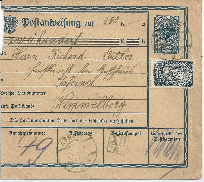 Inflation in Österreich - Belege - 1918 bis 1925 - Seite 7 Bild_322
