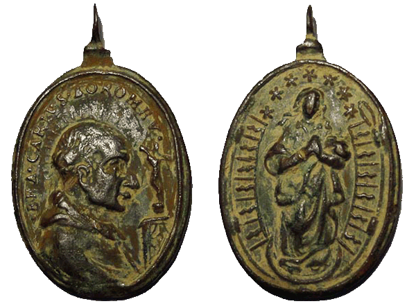 Las  MEDALLAS de San CARLOS BORROMEO. SIGLOS XVI- XVII- XVIII. Apuntes iconográficos. Inmacu10