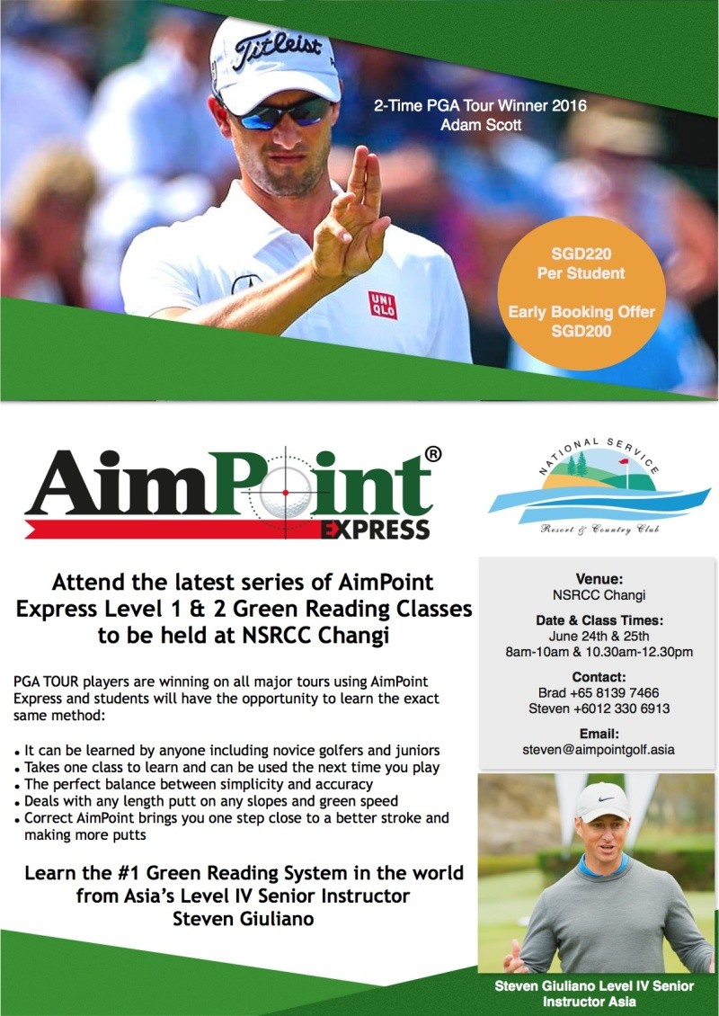 AIM POINT GREEN READING CLASSES  Level 1-2-3 - RETURNING to SINGAPORE June 24th & 25th 110