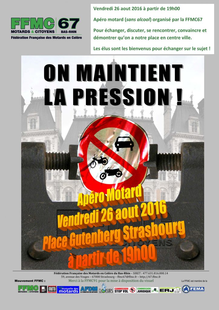 FFMC67 - Apéro motards, "NUIT2ROUES” 26 aout 2016 à Strasbourg 20160830
