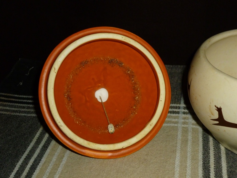American Pottery & lid Bell MCCOY POTTERY UNIPET DOG CAT TREAT BOWL,LID 411