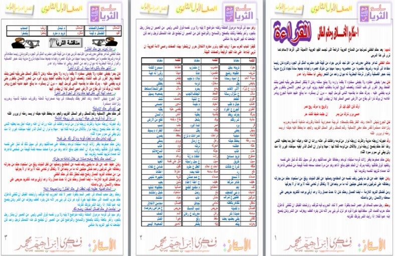 اقوى مذكرة لغة عربية اولي ثانوي المنهج كامل من سلسلة الثريا 2017 بتنسيق رائع  0444510