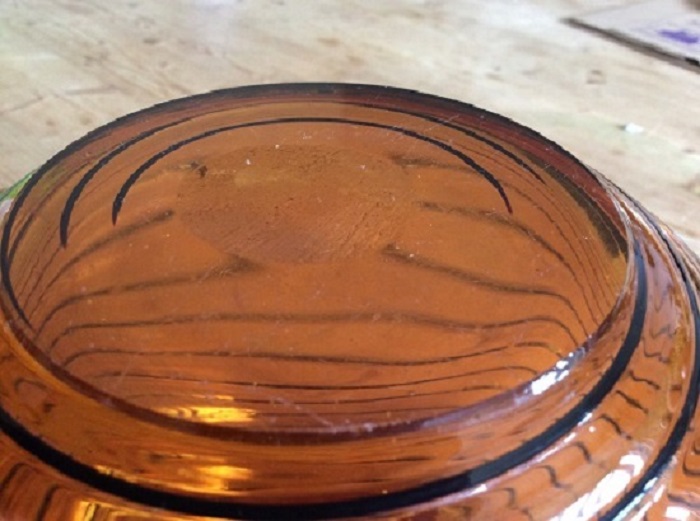 anyone identify maker of this amber ovoid art glass bowl Img_1212