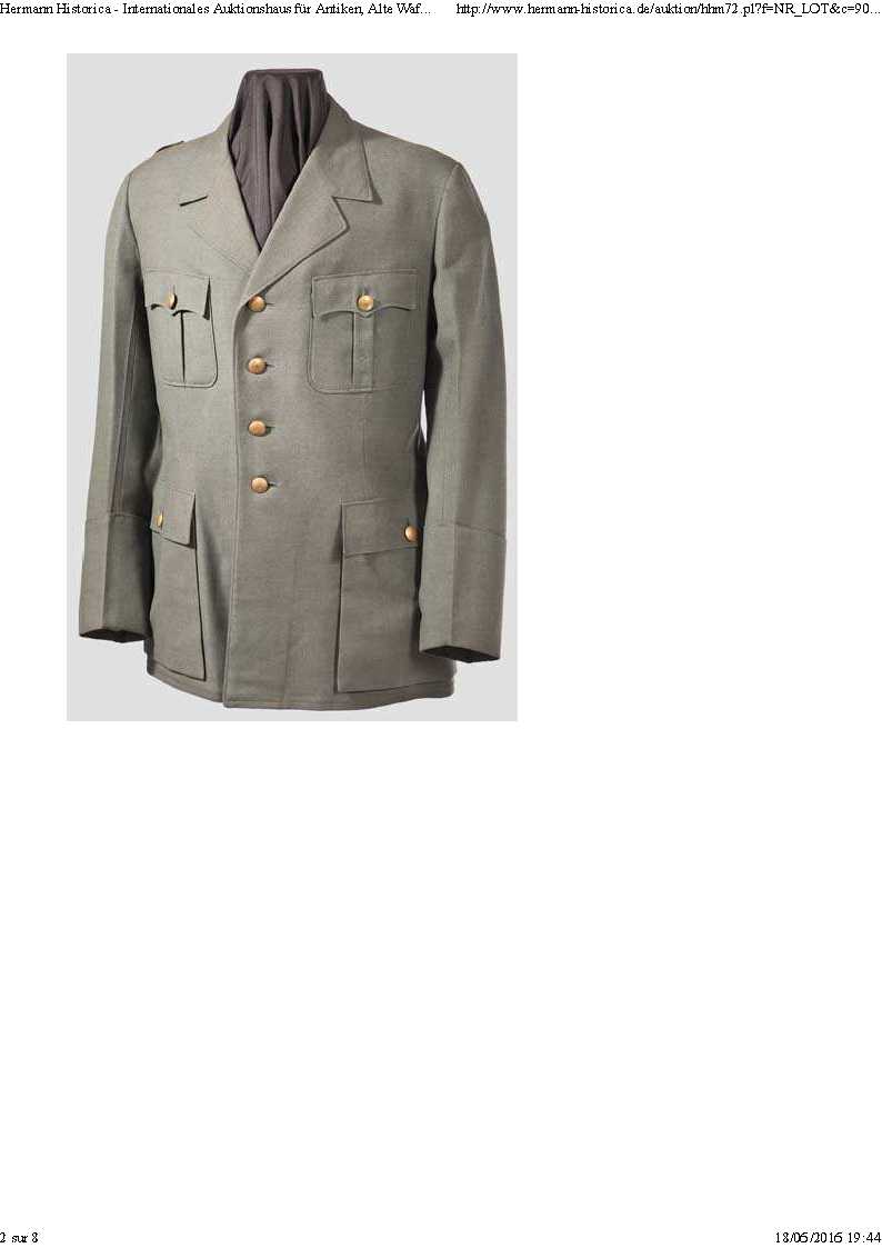 veste d'uniforme d'Hitler vendue par Hermann Hitorica Herman10