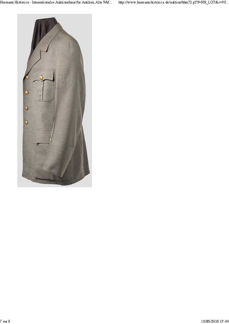 veste d'uniforme d'Hitler vendue par Hermann Hitorica Herman12