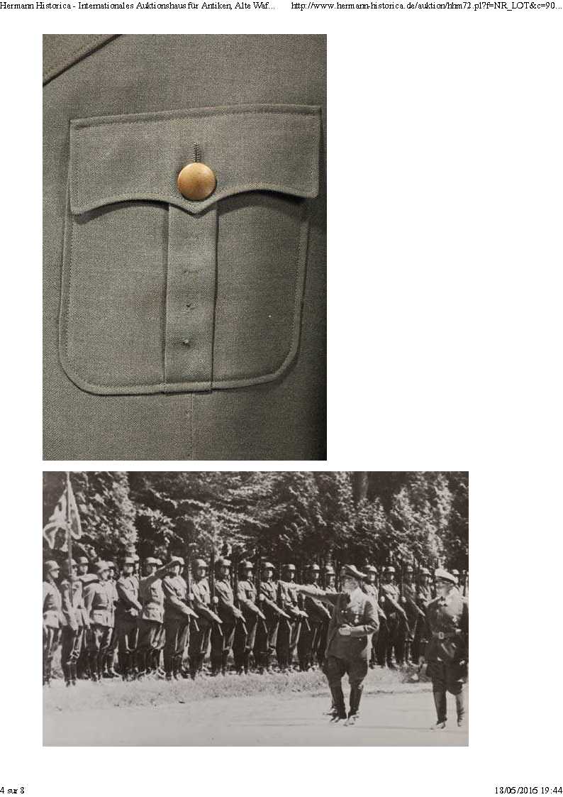 veste d'uniforme d'Hitler vendue par Hermann Hitorica Herman16