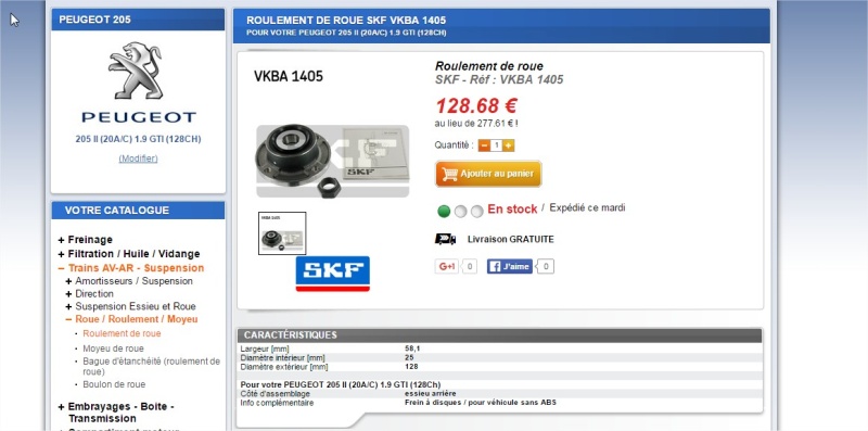 Moyeu de roue arrière 1.9 + avis bras de train arrière Roulem10