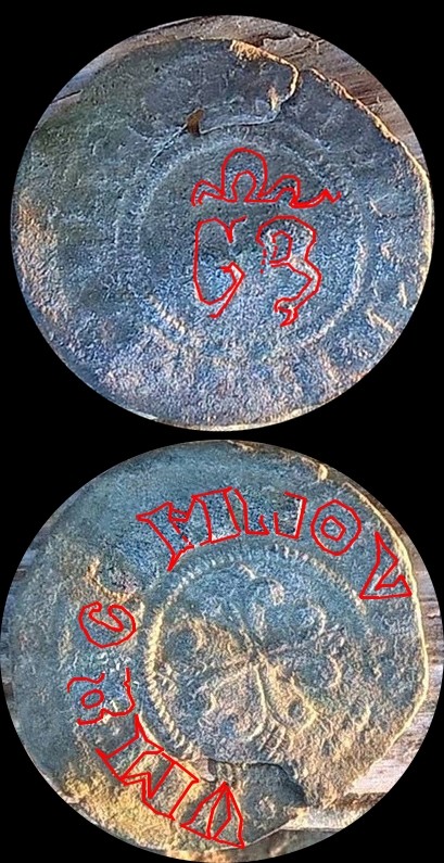 Denier du Duché de Milan pour Jean Galéas Visconti (1385-1402) Bernar10