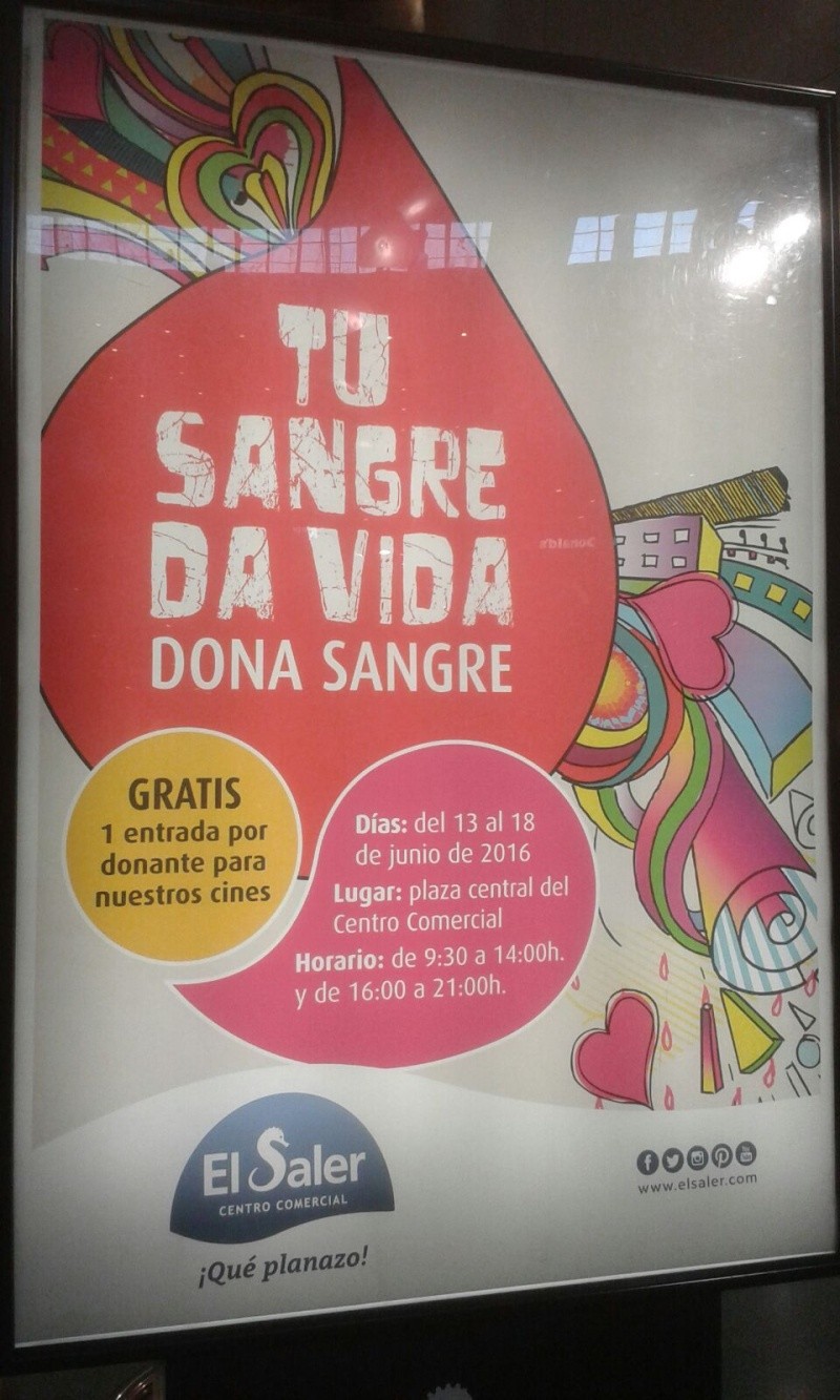 Entradas de cine gratis por donar sangre en el centro comercial El saler.  De Valencia. Del 13 al 18 de Junio 2016  Img-2010