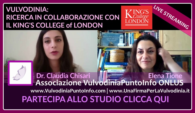 RICERCA CLINICA PER TE | KING'S COLLEGE OF LONDON & ASS. VULVODINIA.INFO ONLUS King_s10
