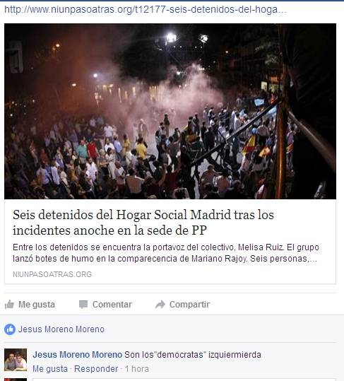 Seis detenidos del Hogar Social Madrid tras los incidentes anoche en la sede de PP   Zzr210
