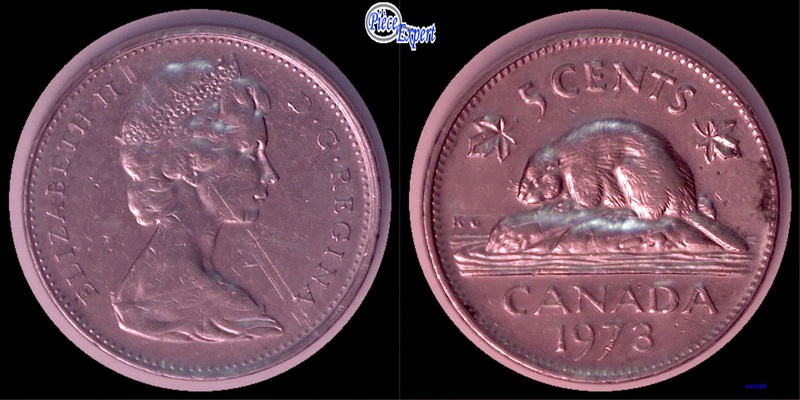 1973 - Coin Désaligné Revers/Avers 5_cent18