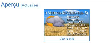 Widget météo dans signature Lieu10