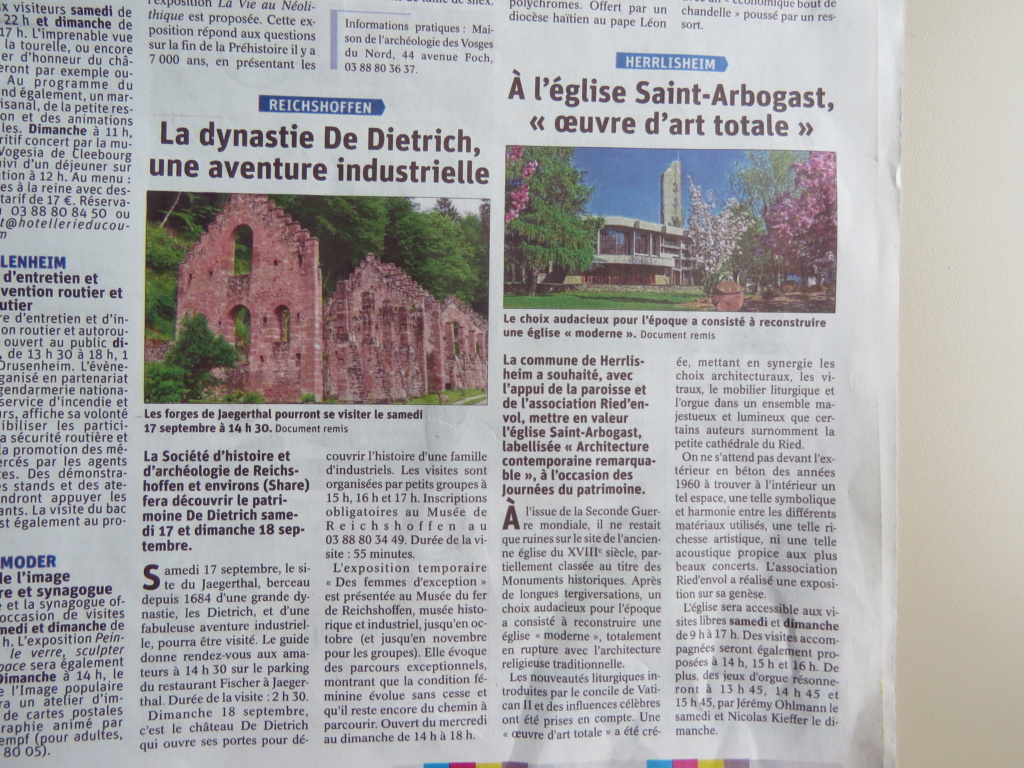 DNA du 15 septembre : Journées du patrimoine dans les Vosges du Nord  Img16128